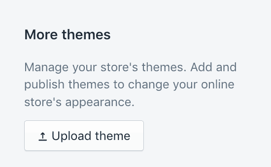 Upload Theme