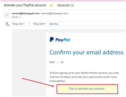 Hoàn tất đăng ký PayPal