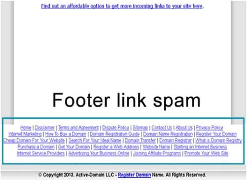 Hãy để No-follow cho các link footer của bạn