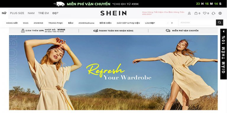 Mã giảm giá Shein