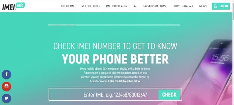 check IMEI của điện thoại Samsung trên web