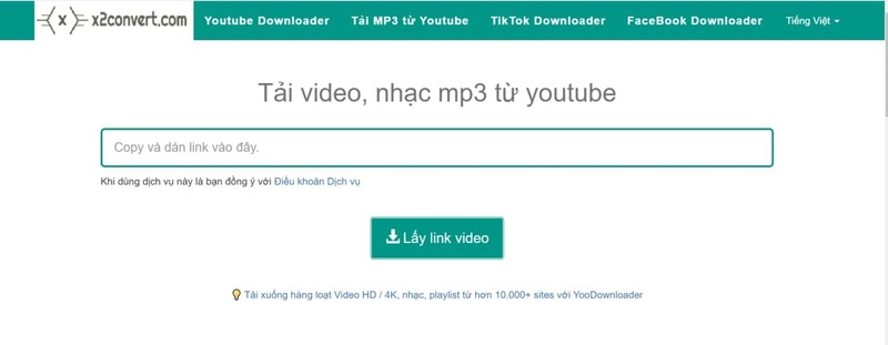 Chuyển youtube sang mp3 bằng phần mềm X2convert