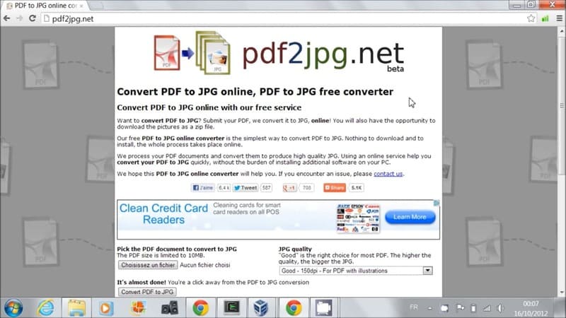 Sử dụng PDF2JPG.net để chuyển file PDF thành file JPG