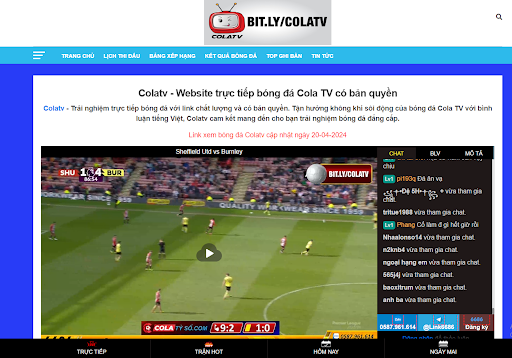 Colatv kênh trực tiếp bóng đá có bản quyền