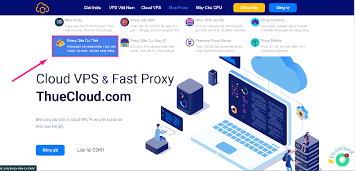 Hướng dẫn mua Proxy dân cư tĩnh Việt Nam bước 2