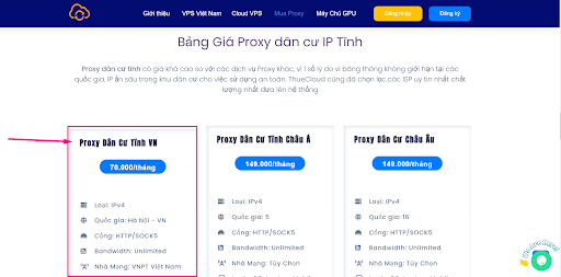 Hướng dẫn mua Proxy dân cư tĩnh Việt Nam bước 3 -1