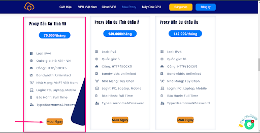 Hướng dẫn mua Proxy dân cư tĩnh Việt Nam bước 3 - 2