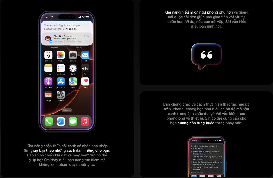 iOS 18 AI mang đến trợ lý ảo Siri mang tính cá nhân hóa hơn