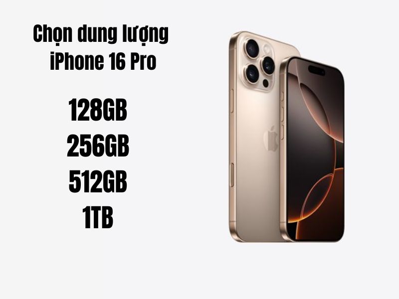 Cân nhắc nhu cầu sử dụng để lựa chọn bộ nhớ của cho iPhone 16 Pro