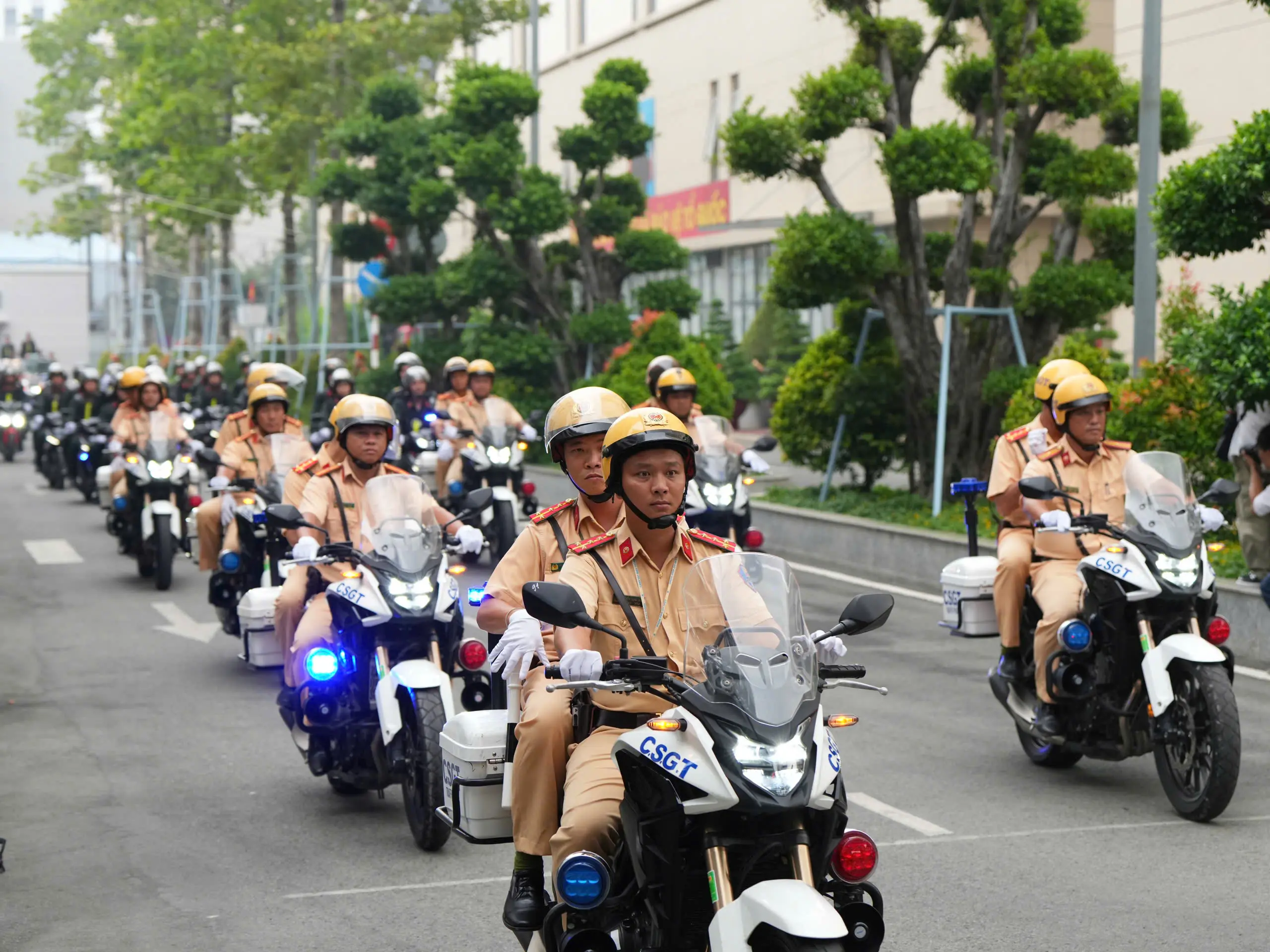 CSGT làm việc với người vi phạm