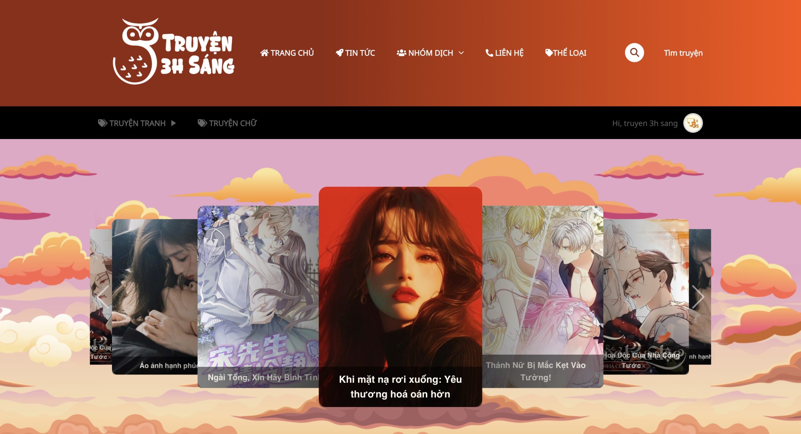 trang chủ web đọc truyện tranh truyện 3h sáng