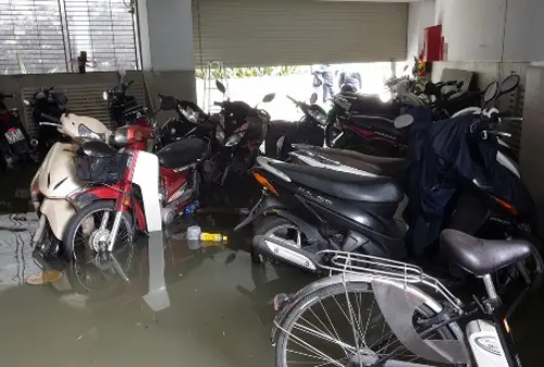 Chung cư Times Garden bị ngập nước