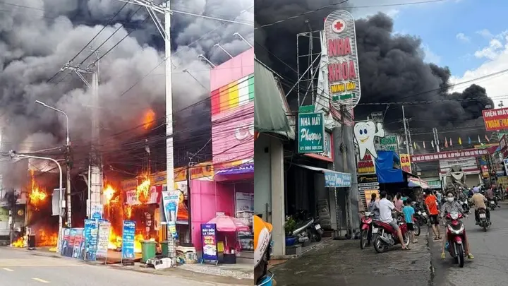 cháy lớn ở Điện Máy Xanh