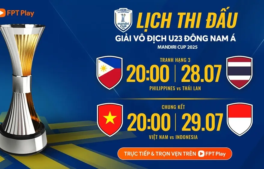 305ay1 lich thi dau chung ket u23 dong nam a 2025 moi nhat 1205