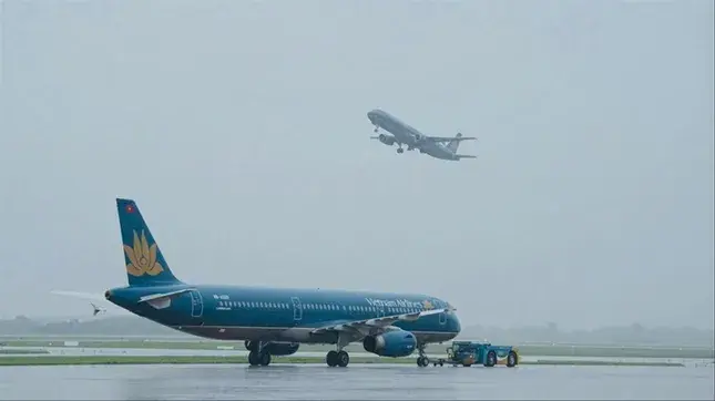 Máy bay Boeing 777 hạ cánh