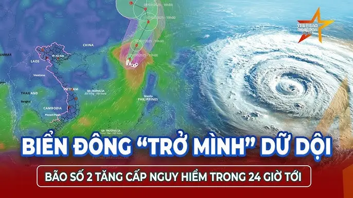 Sóng lớn do hoàn lưu bão