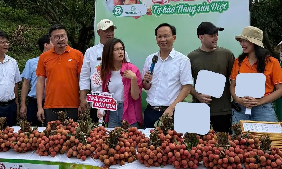 Vải thiều Lục Ngạn được bán hết trong phiên livestream