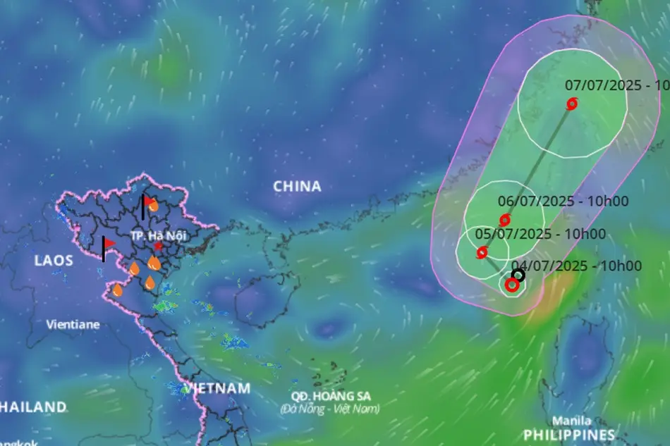 Bản đồ dự báo bão