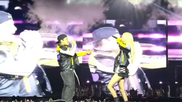 8grdu0 Bruno Mars Rose APT LA BLACKPINK Concert