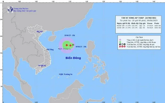 Ảnh hưởng của áp thấp nhiệt đới đến Biển Đông