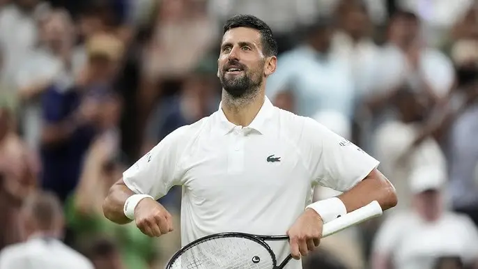 Novak Djokovic Wimbledon celebration