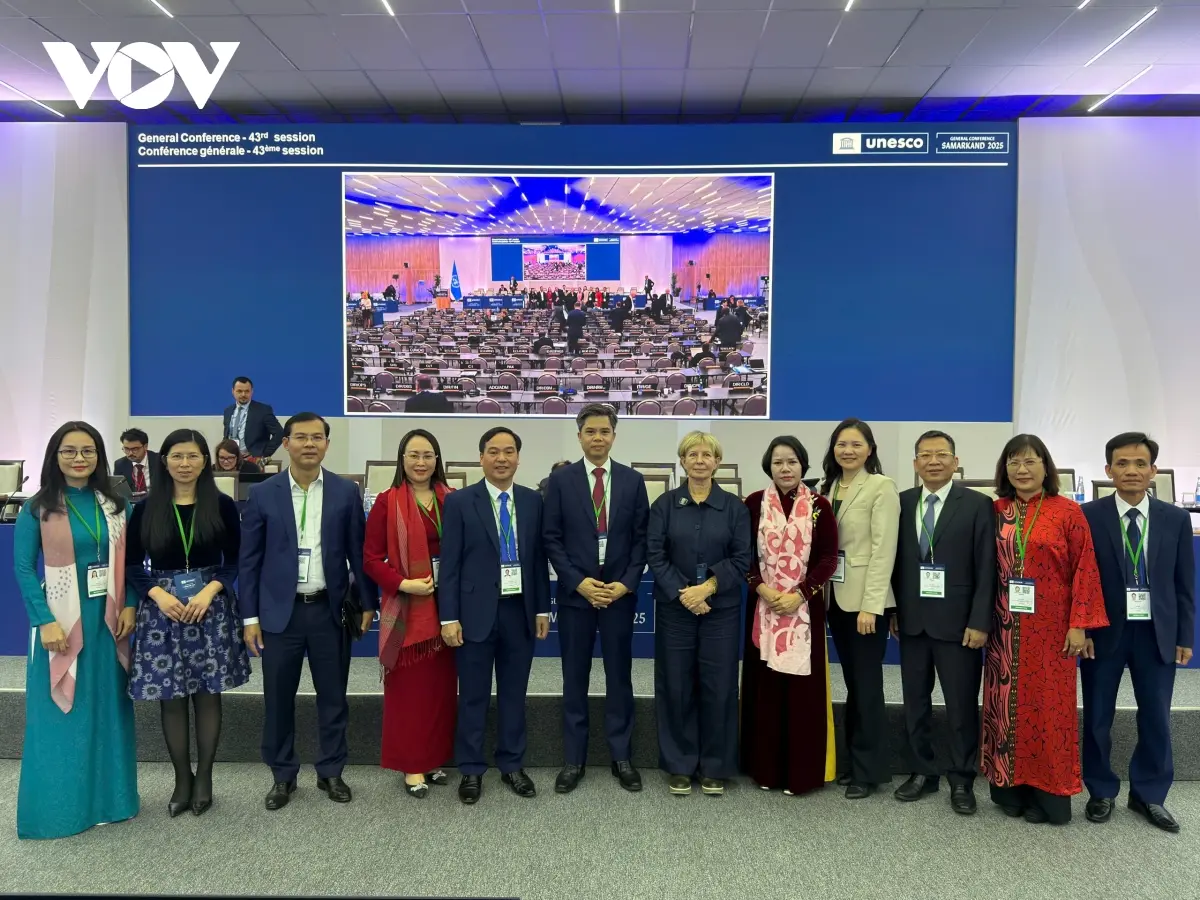 y8zjwf phai doan viet nam tai ky hop lan thu 43 dai hoi dong unesco anh anh tuan vov