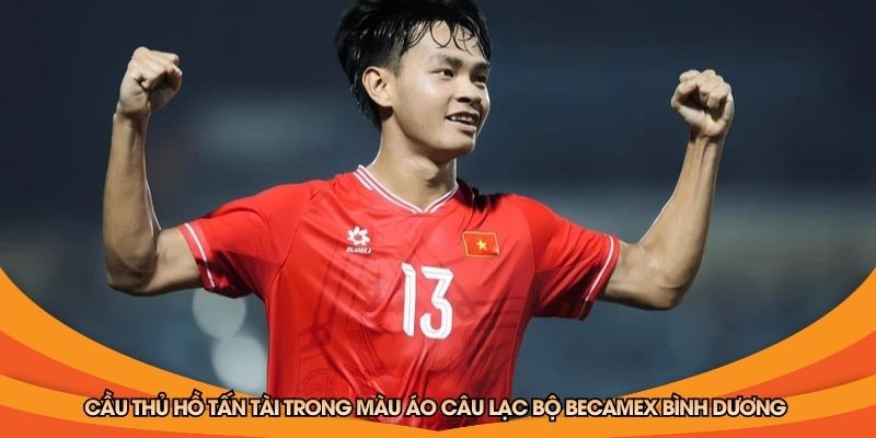 Cầu thủ Hồ Tấn Tài trong màu áo câu lạc bộ Becamex Bình Dương 