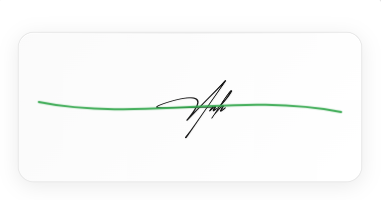 Gợi ý các mẫu chữ ký tên Anh theo từng nét chữ cụ thể