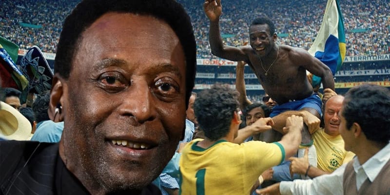 Huyền thoại cầu thủ Pelé trong vòng vây người hâm mộ