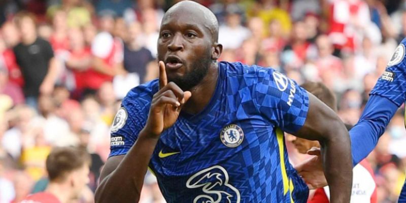 Romelu Lukaku ở màu áo chelsea.