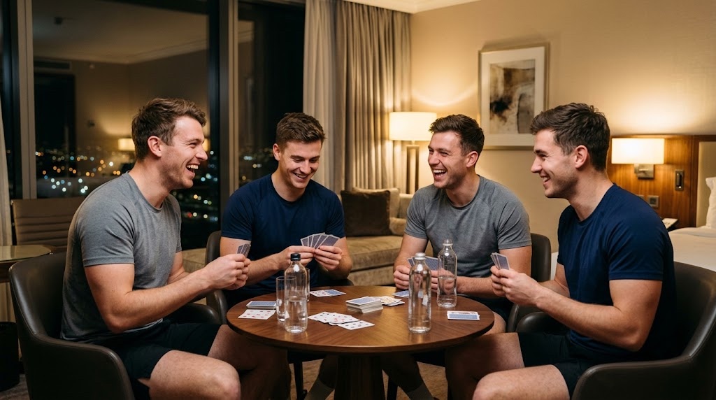 Ván bài trên xe buýt – nét văn hóa phòng thay đồ